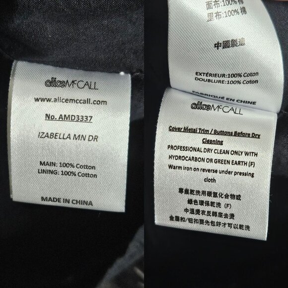 Alice McCall Izabella Mini Dress Black‎ White Floral Off Shoulder Size 8 - Picture 10 of 12